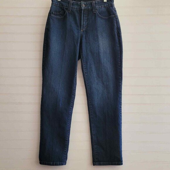 NYDJ Jeans Womens Size 4 Straight Medium Wash Blue Not Your Daughters Jeans - Picture 1 of 9